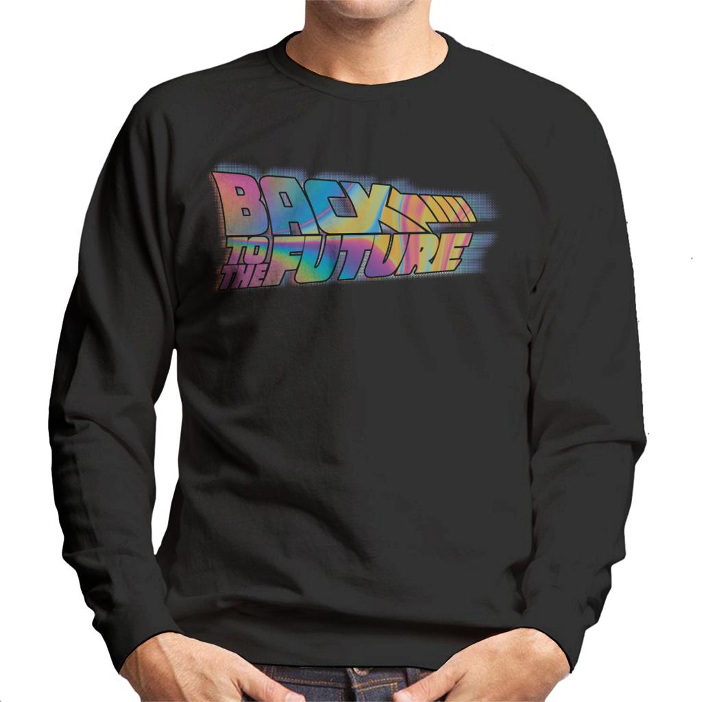 Back to the Future Mist Gradient Logo Men's Sweatshirt-ALL + EVERY