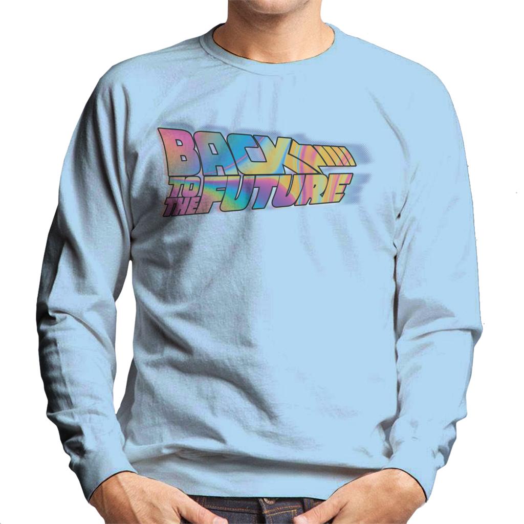 Back to the Future Mist Gradient Logo Men's Sweatshirt-ALL + EVERY