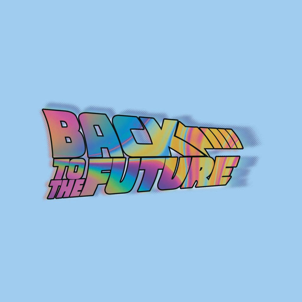 Back to the Future Mist Gradient Logo Men's Hooded Sweatshirt-ALL + EVERY