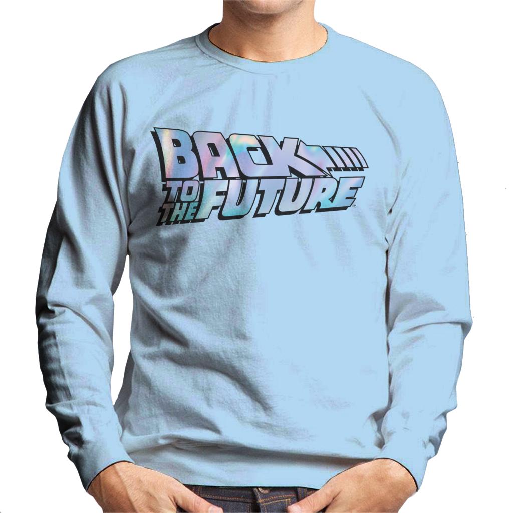 Back to the Future Pink Gradient Logo Men's Sweatshirt-ALL + EVERY