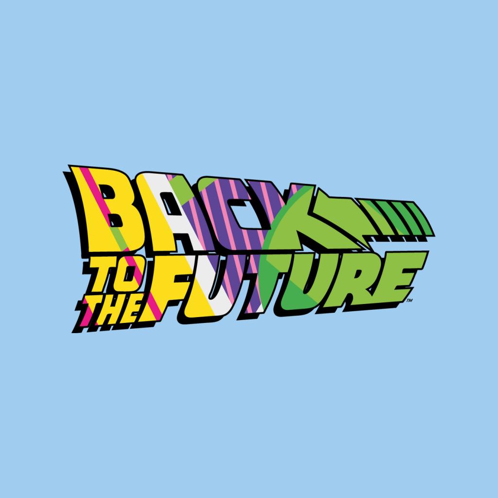 Back To The Future Striped Colourful Logo Men's T-Shirt-ALL + EVERY