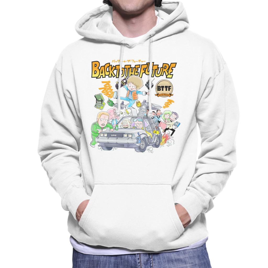 Back To The Future Comic Kanji Men's Hooded Sweatshirt-ALL + EVERY