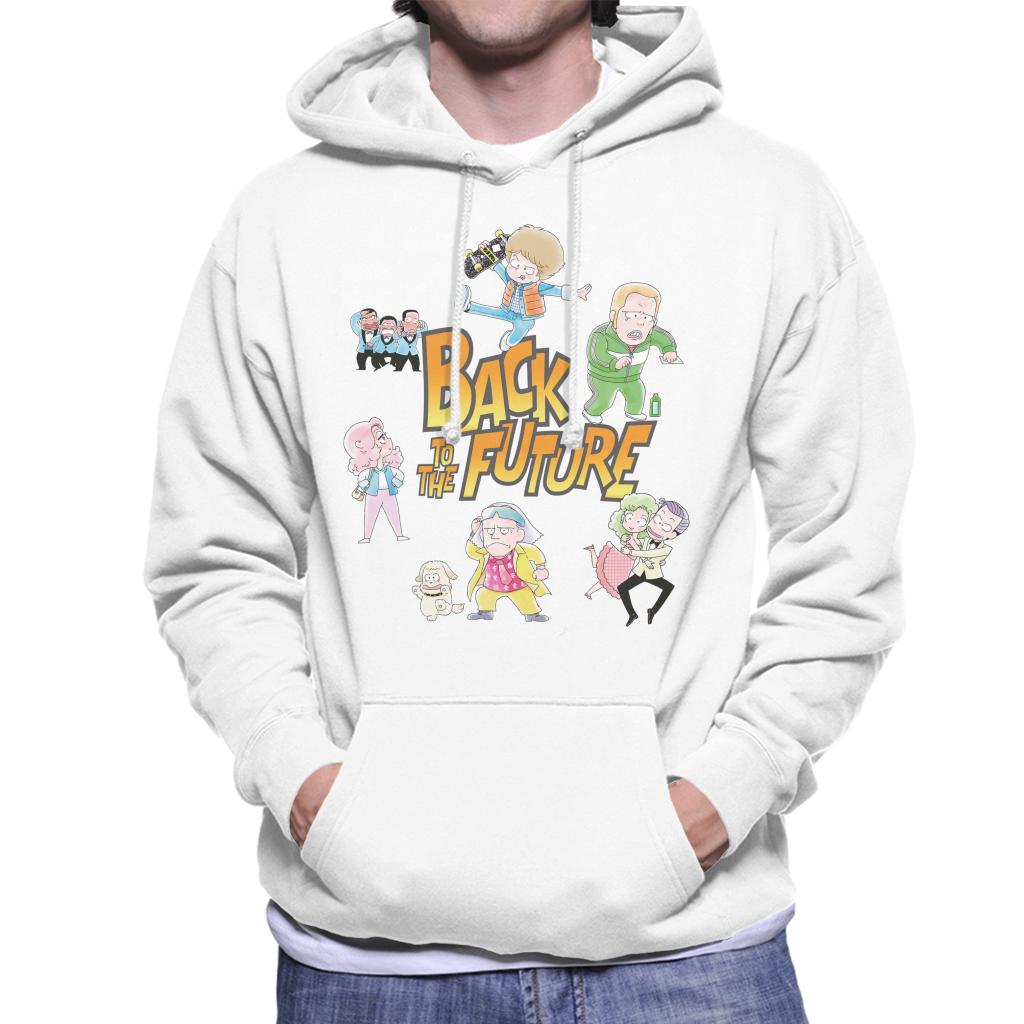 Back To The Future Chibi Cartoon Men's Hooded Sweatshirt-ALL + EVERY