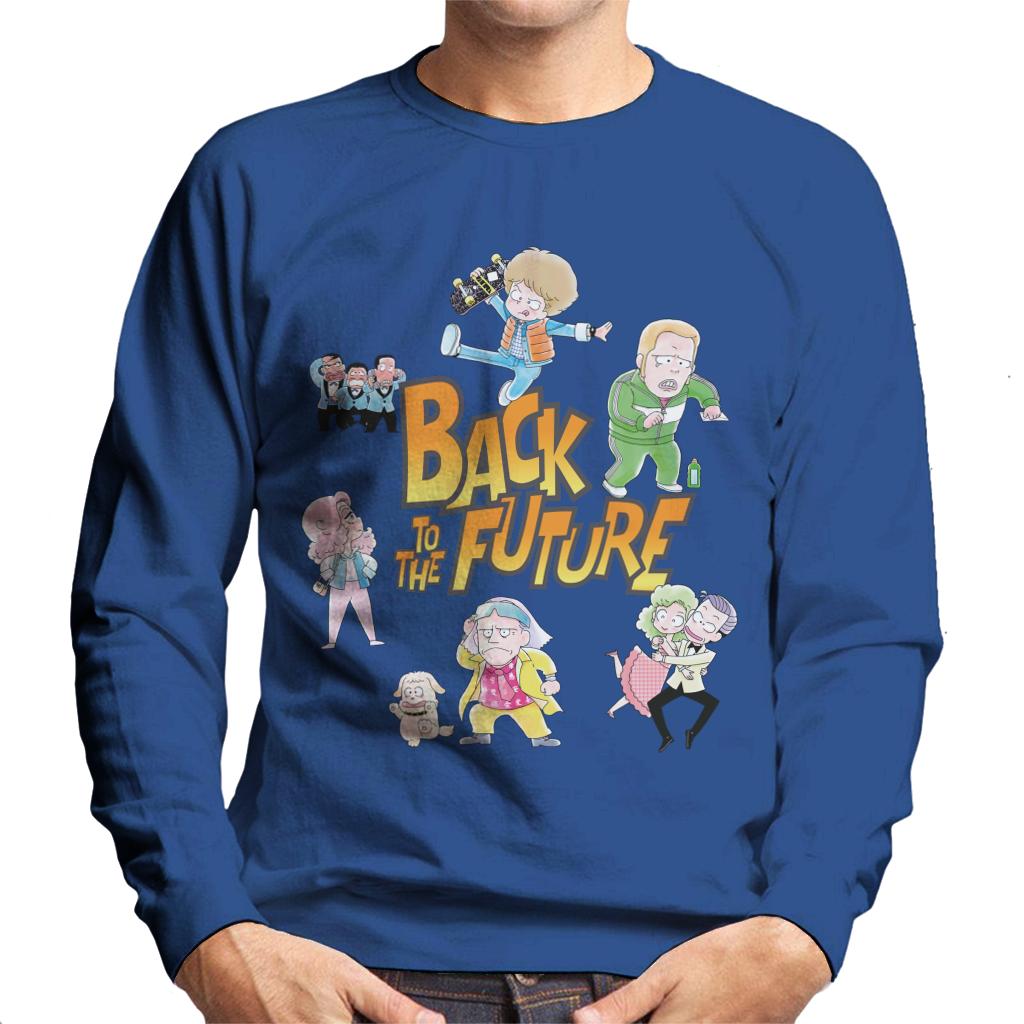 Back To The Future Chibi Cartoon Men's Sweatshirt-ALL + EVERY