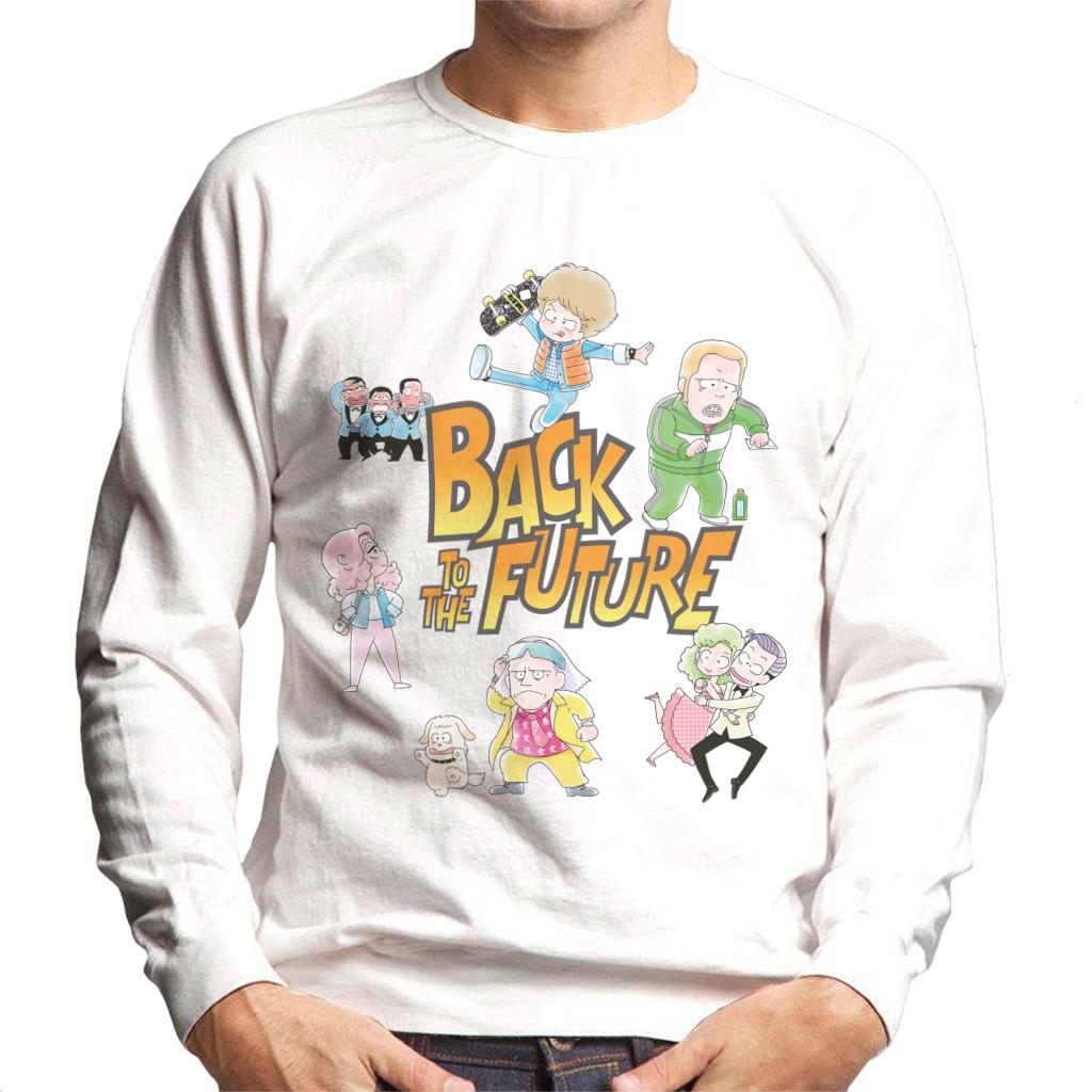 Back To The Future Chibi Cartoon Men's Sweatshirt-ALL + EVERY