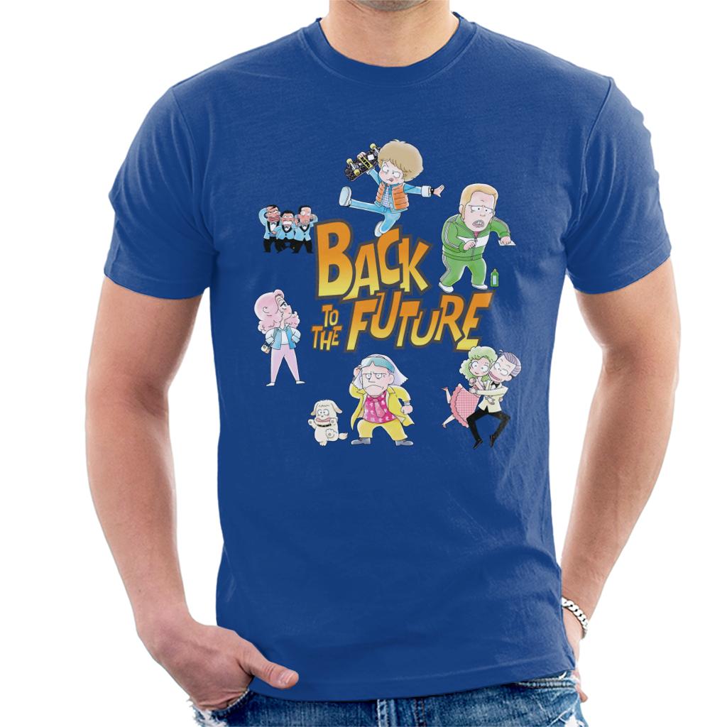 Back To The Future Chibi Cartoon Men's T-Shirt-ALL + EVERY