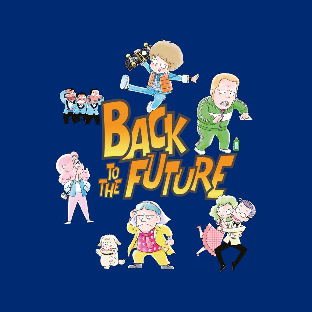 Back To The Future Chibi Cartoon Men's T-Shirt-ALL + EVERY