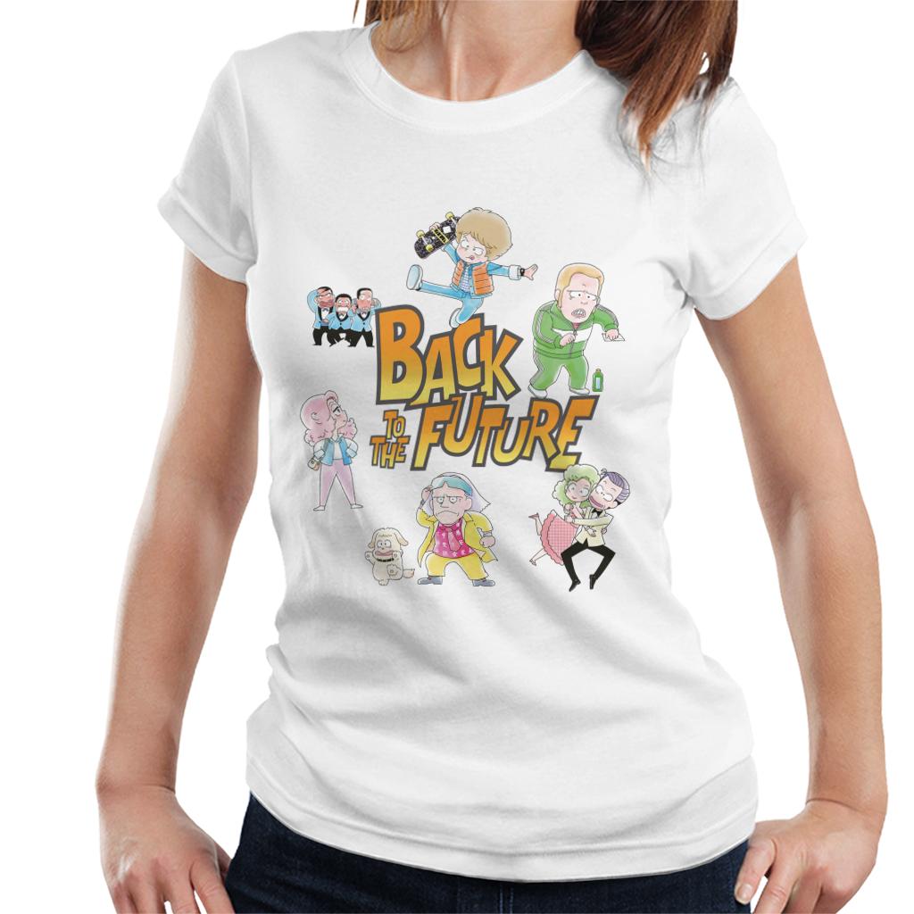 Back To The Future Chibi Cartoon Women's T-Shirt-ALL + EVERY