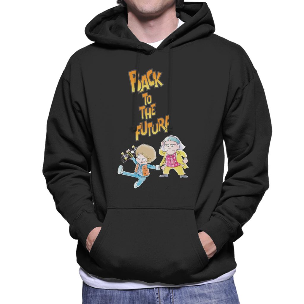 Back To The Future Marty And Doc Chibi Men's Hooded Sweatshirt-ALL + EVERY