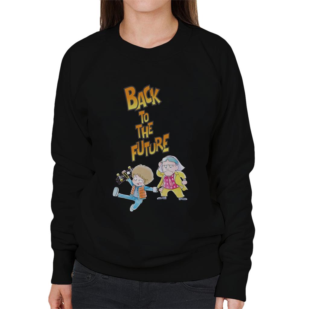 Back To The Future Marty And Doc Chibi Women's Sweatshirt-ALL + EVERY