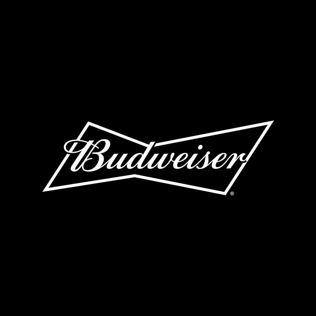 Budweiser White Logo Men's T-Shirt-ALL + EVERY