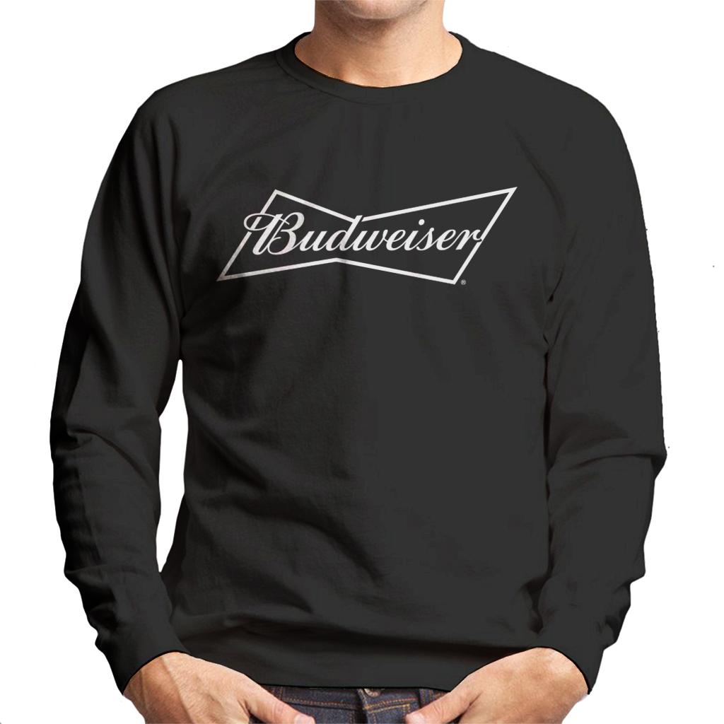 Budweiser White Logo Men's Sweatshirt-ALL + EVERY