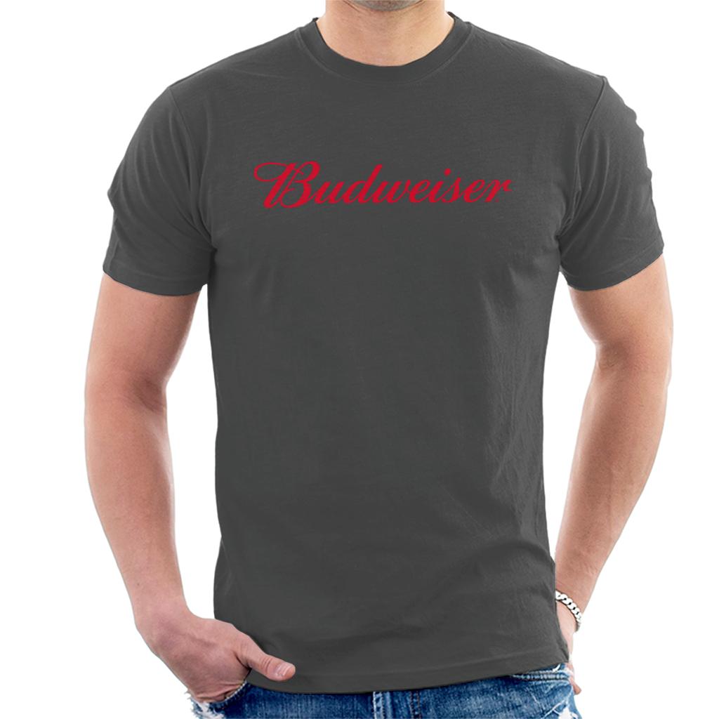 Budweiser Red Logo Men's T-Shirt-ALL + EVERY