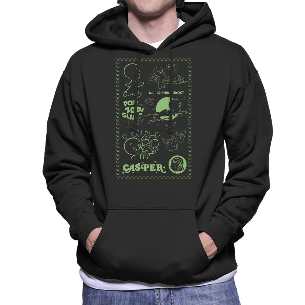 Casper The Friendly Ghost Pop Zop Slam Stamp Men's Hooded Sweatshirt-ALL + EVERY