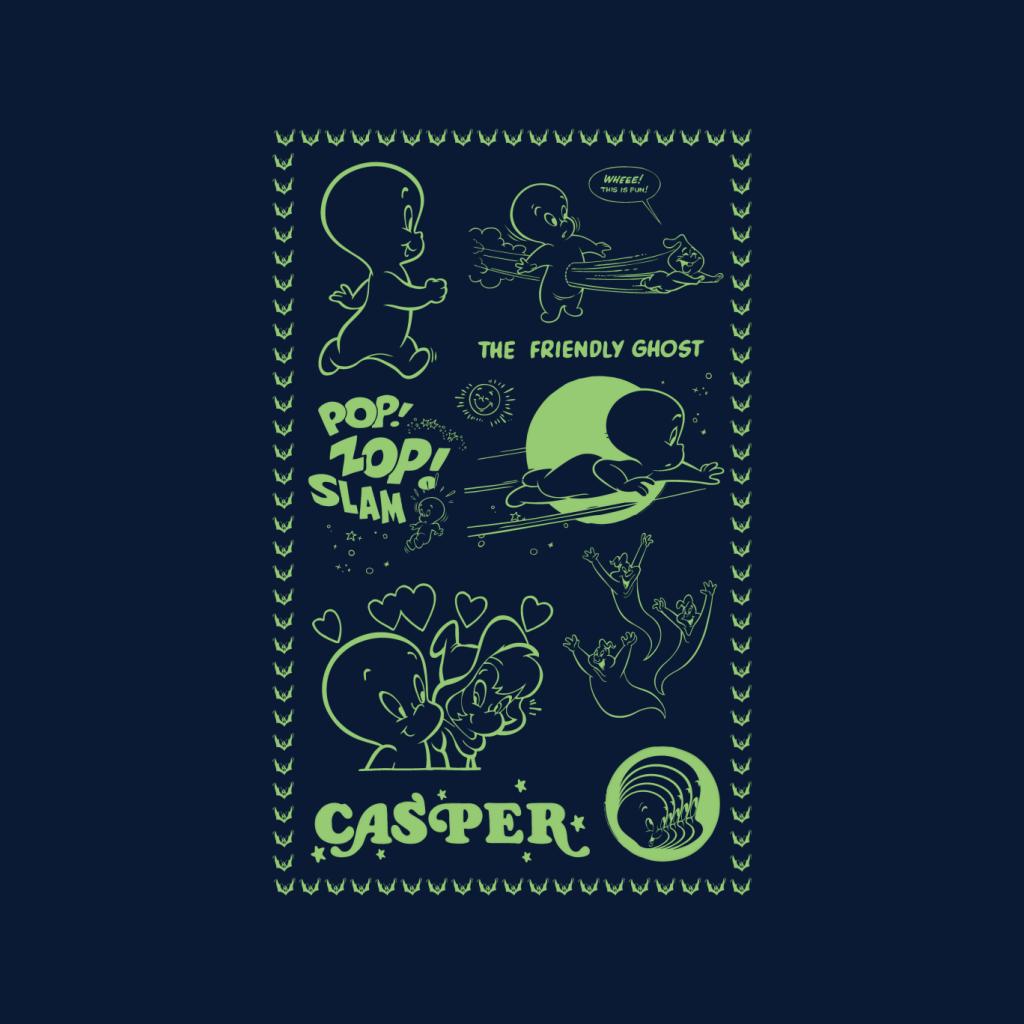 Casper The Friendly Ghost Pop Zop Slam Stamp Men's T-Shirt-ALL + EVERY