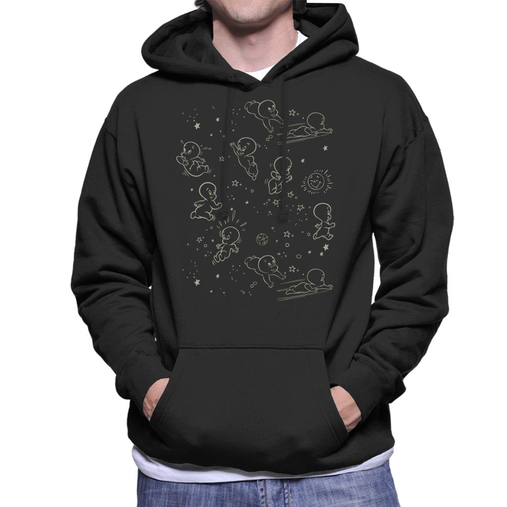 Casper The Friendly Ghost Night Stars Men's Hooded Sweatshirt-ALL + EVERY