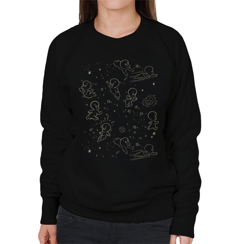 Casper The Friendly Ghost Night Stars Women's Sweatshirt-ALL + EVERY