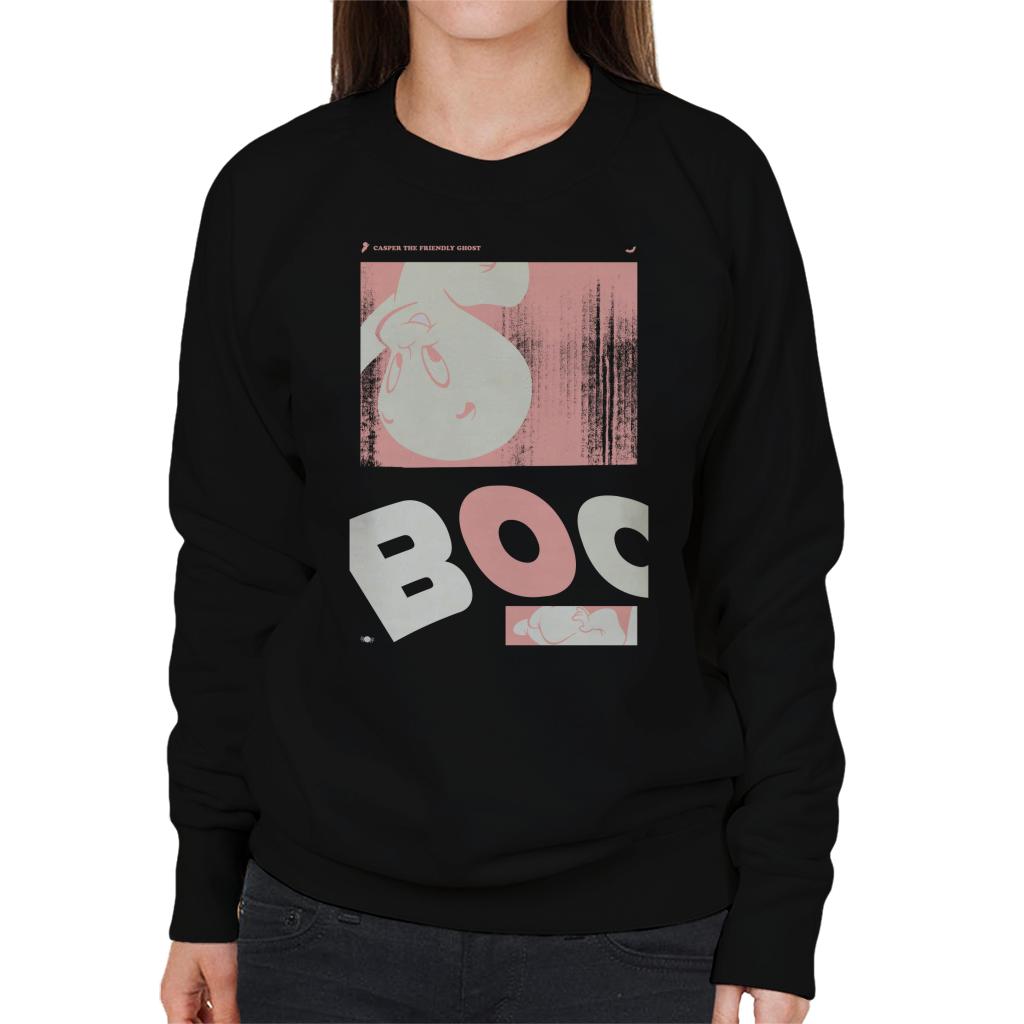 Casper The Friendly Ghost Boo Face Women's Sweatshirt-ALL + EVERY