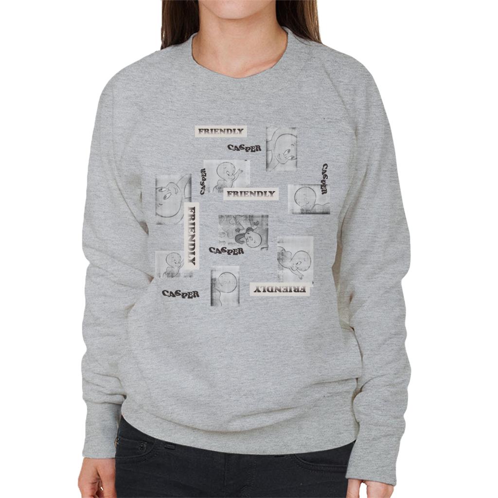 Casper The Friendly Ghost Cartoon Frame Montage Women's Sweatshirt-ALL + EVERY