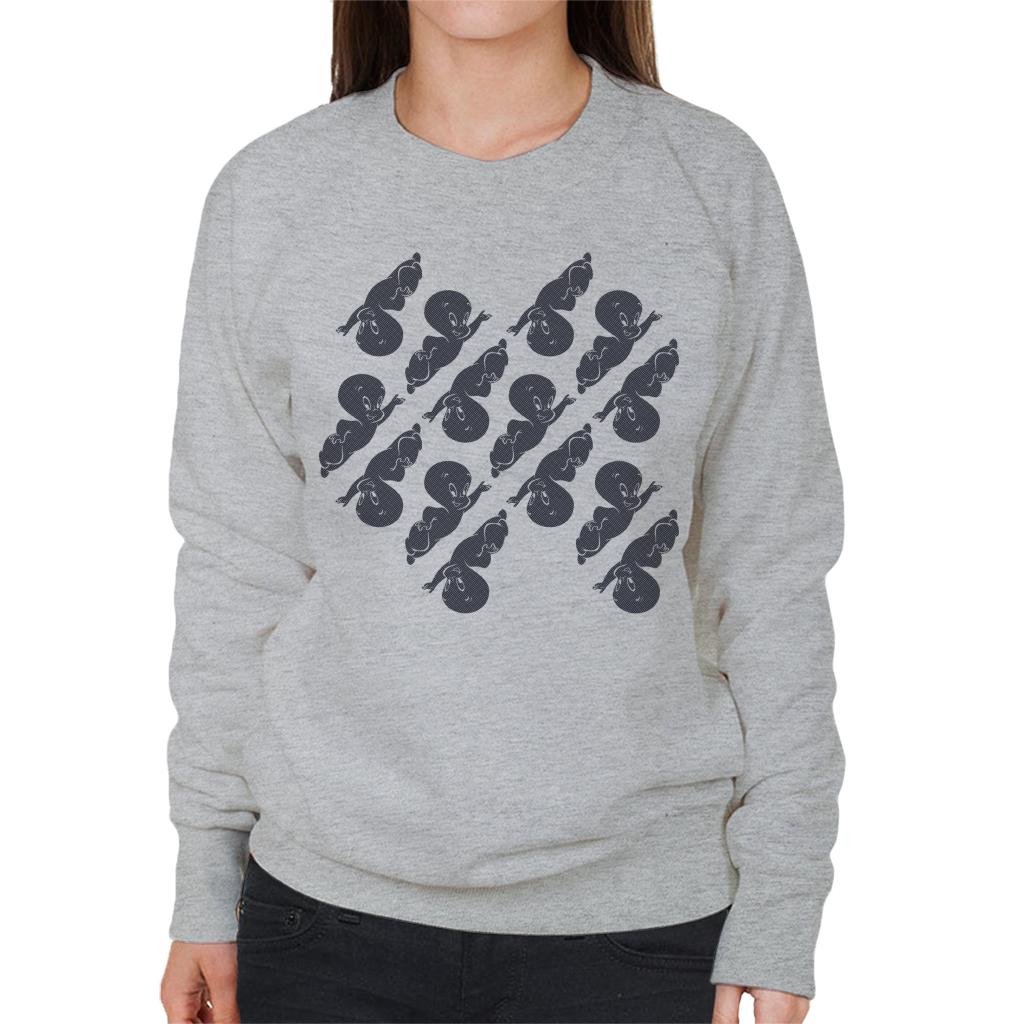 Casper The Friendly Ghost Flying Pattern Women's Sweatshirt-ALL + EVERY