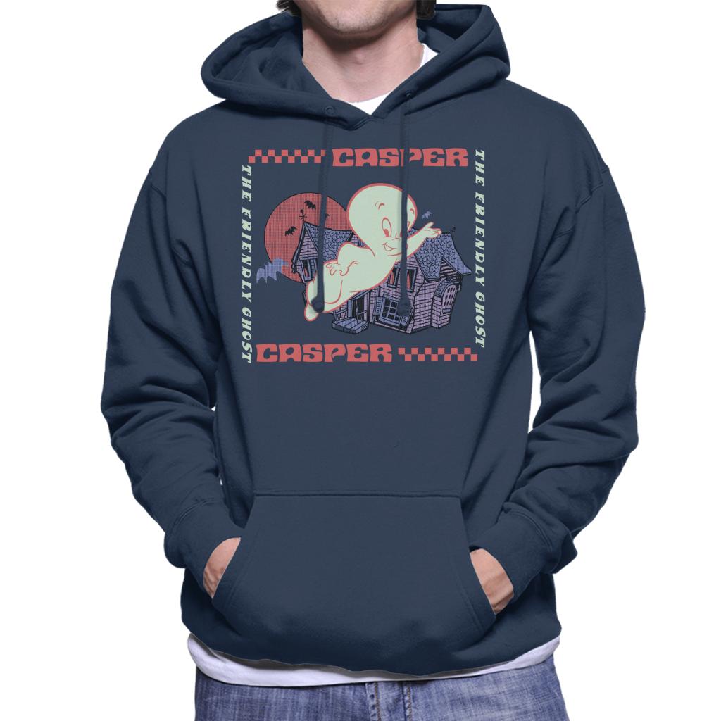 Casper The Friendly Ghost Check Square Men's Hooded Sweatshirt-ALL + EVERY