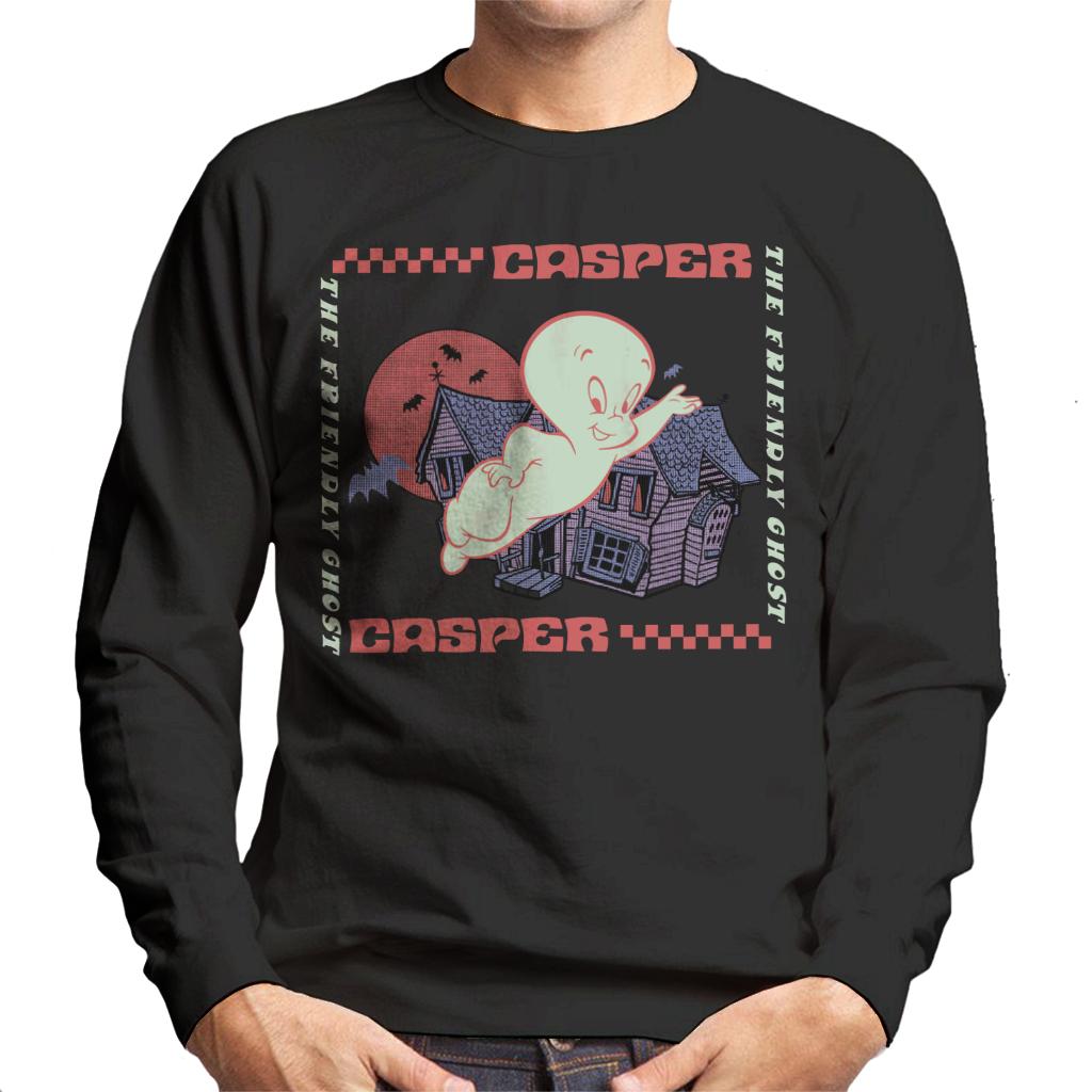 Casper The Friendly Ghost Check Square Men's Sweatshirt-ALL + EVERY