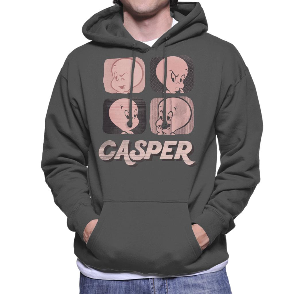 Casper The Friendly Ghost Facial Expressions Men's Hooded Sweatshirt-ALL + EVERY