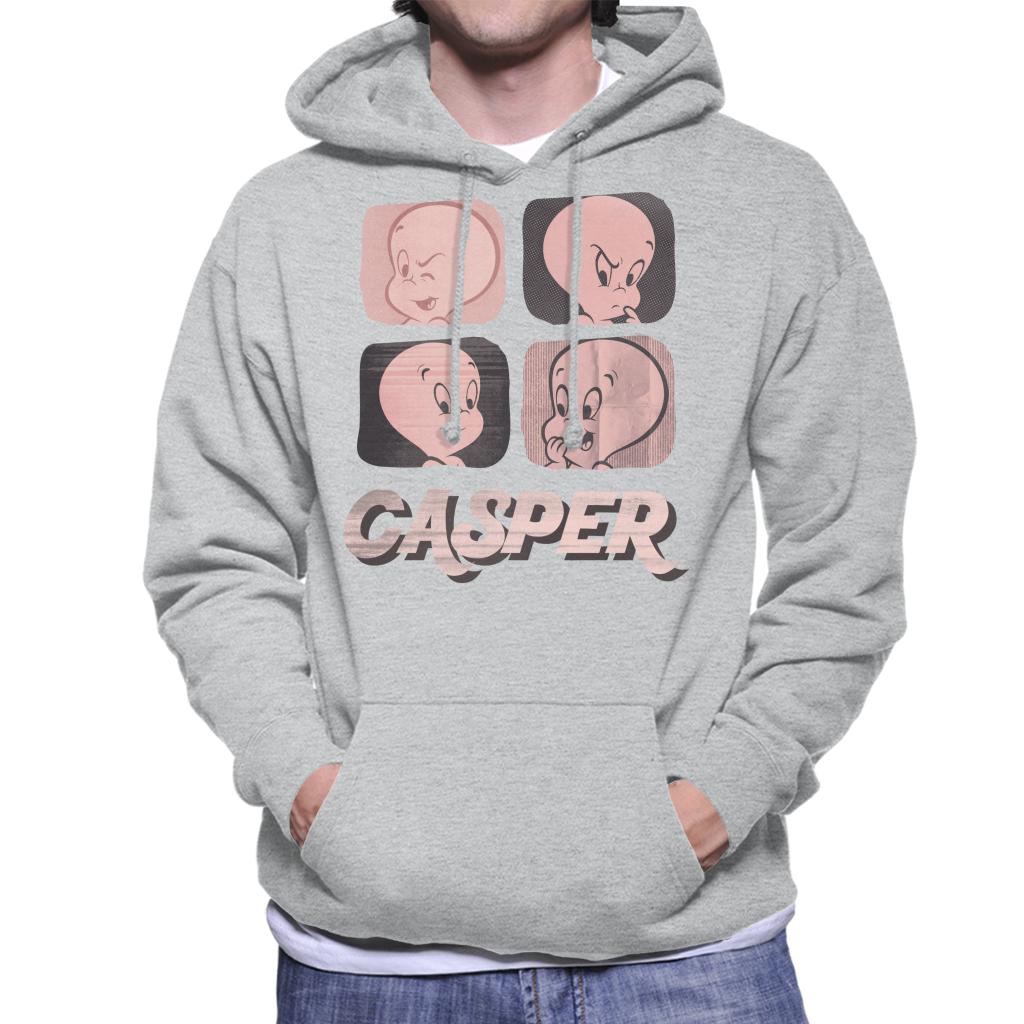 Casper The Friendly Ghost Facial Expressions Men's Hooded Sweatshirt-ALL + EVERY