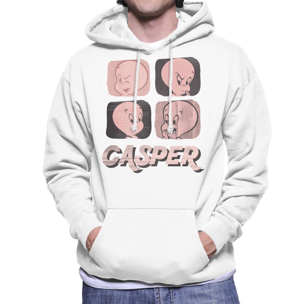 Casper The Friendly Ghost Facial Expressions Men's Hooded Sweatshirt-ALL + EVERY