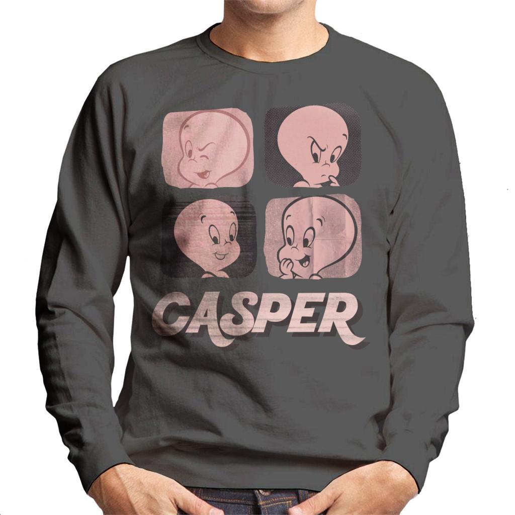 Casper The Friendly Ghost Facial Expressions Men's Sweatshirt-ALL + EVERY