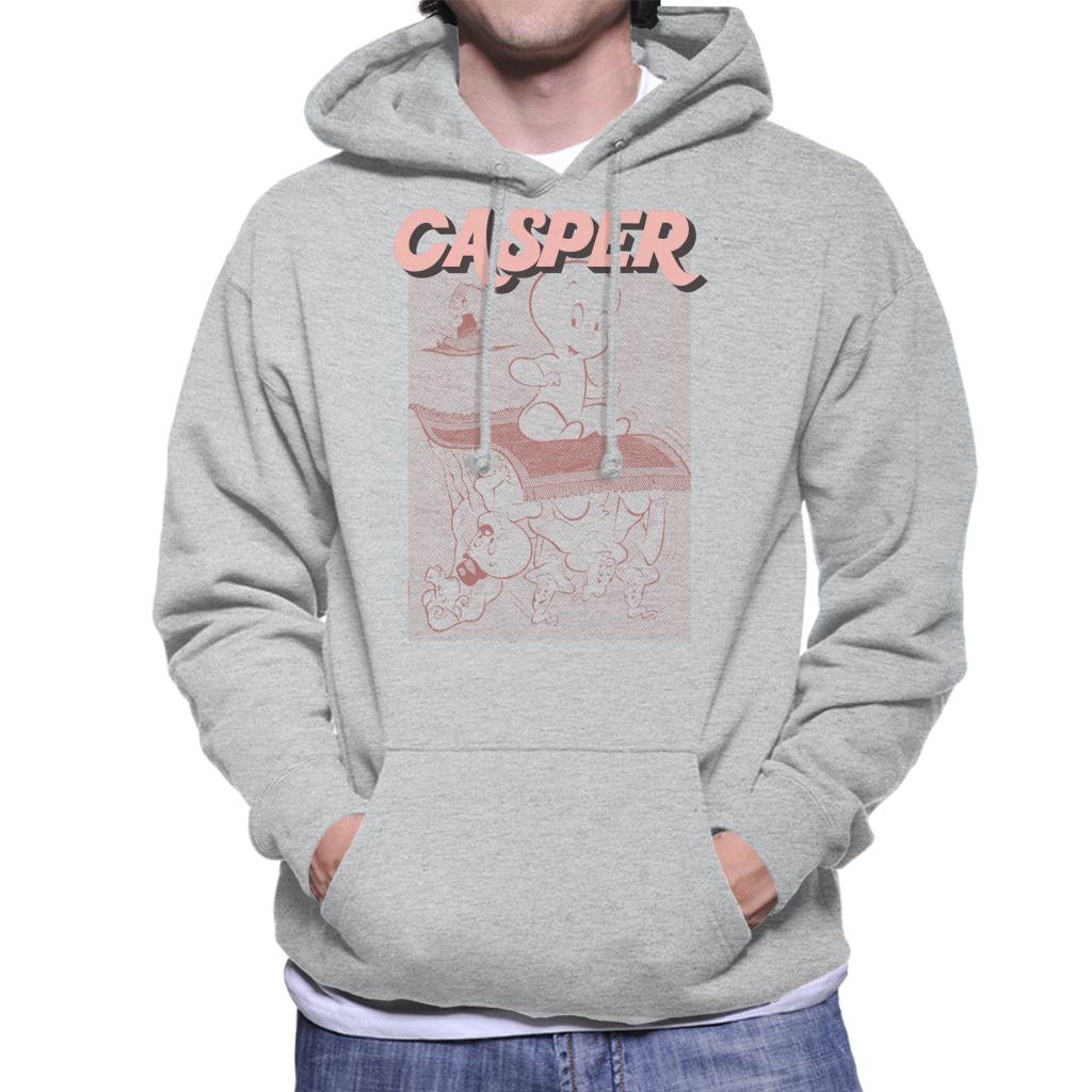 Casper The Friendly Ghost Characters On Flying Carpet Men's Hooded Sweatshirt-ALL + EVERY