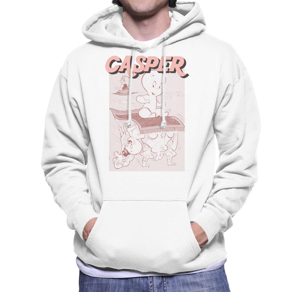 Casper The Friendly Ghost Characters On Flying Carpet Men's Hooded Sweatshirt-ALL + EVERY