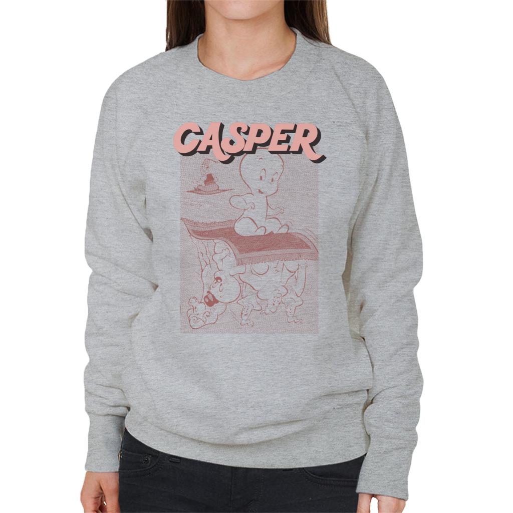 Casper The Friendly Ghost Characters On Flying Carpet Women's Sweatshirt-ALL + EVERY