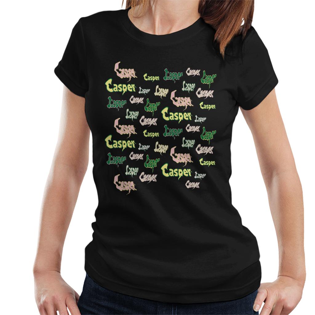 Casper The Friendly Ghost Logo Fonts Women's T-Shirt-ALL + EVERY