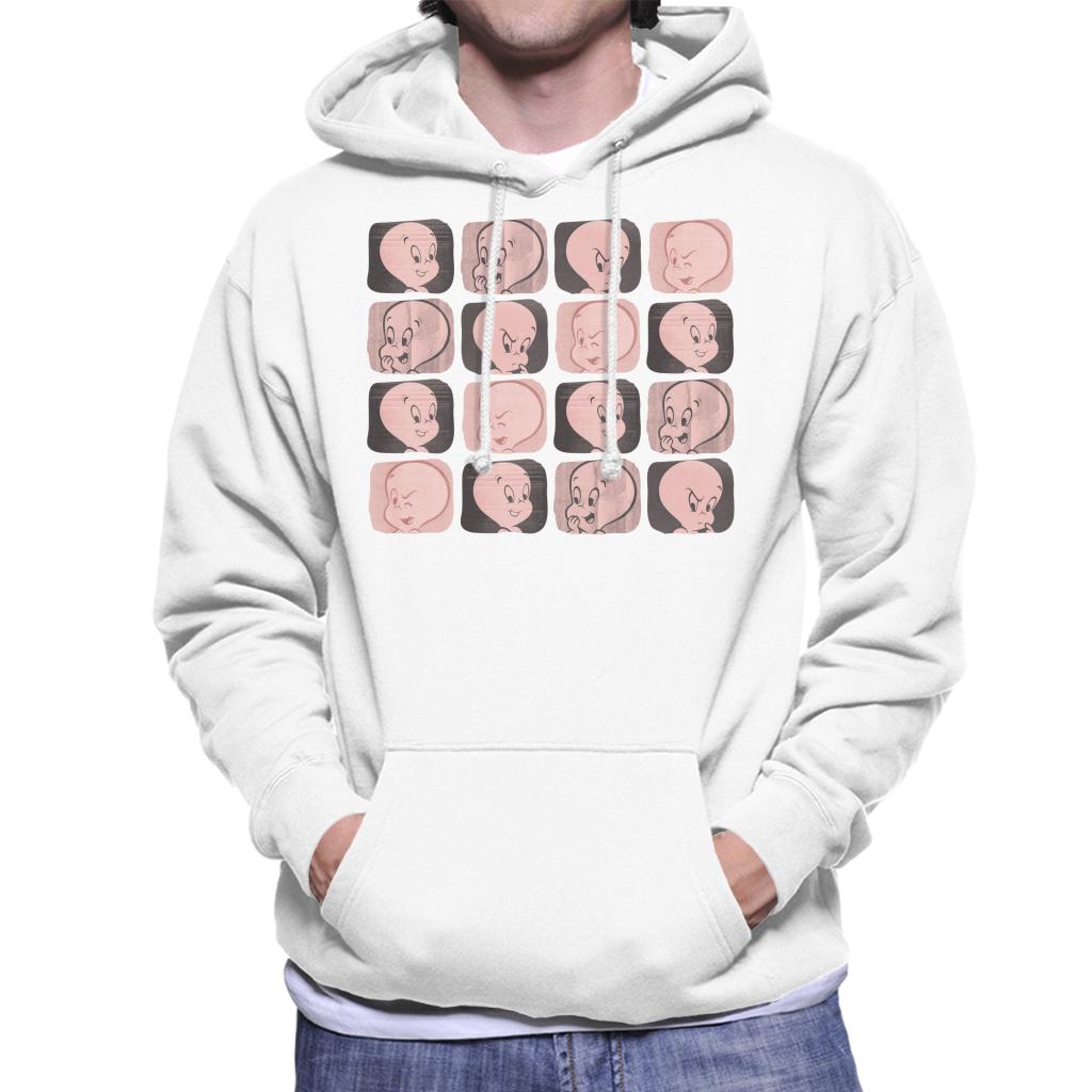 Casper The Friendly Ghost Facial Expressions Pattern Men's Hooded Sweatshirt-ALL + EVERY