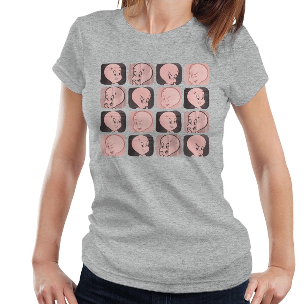 Casper The Friendly Ghost Facial Expressions Pattern Women's T-Shirt-ALL + EVERY