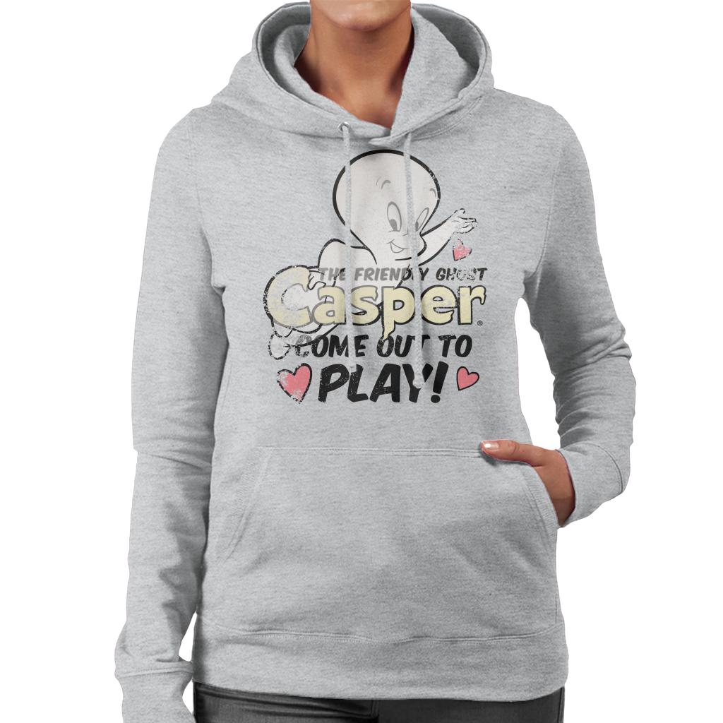 Casper The Friendly Ghost Come Out And Play Women's Hooded Sweatshirt-ALL + EVERY