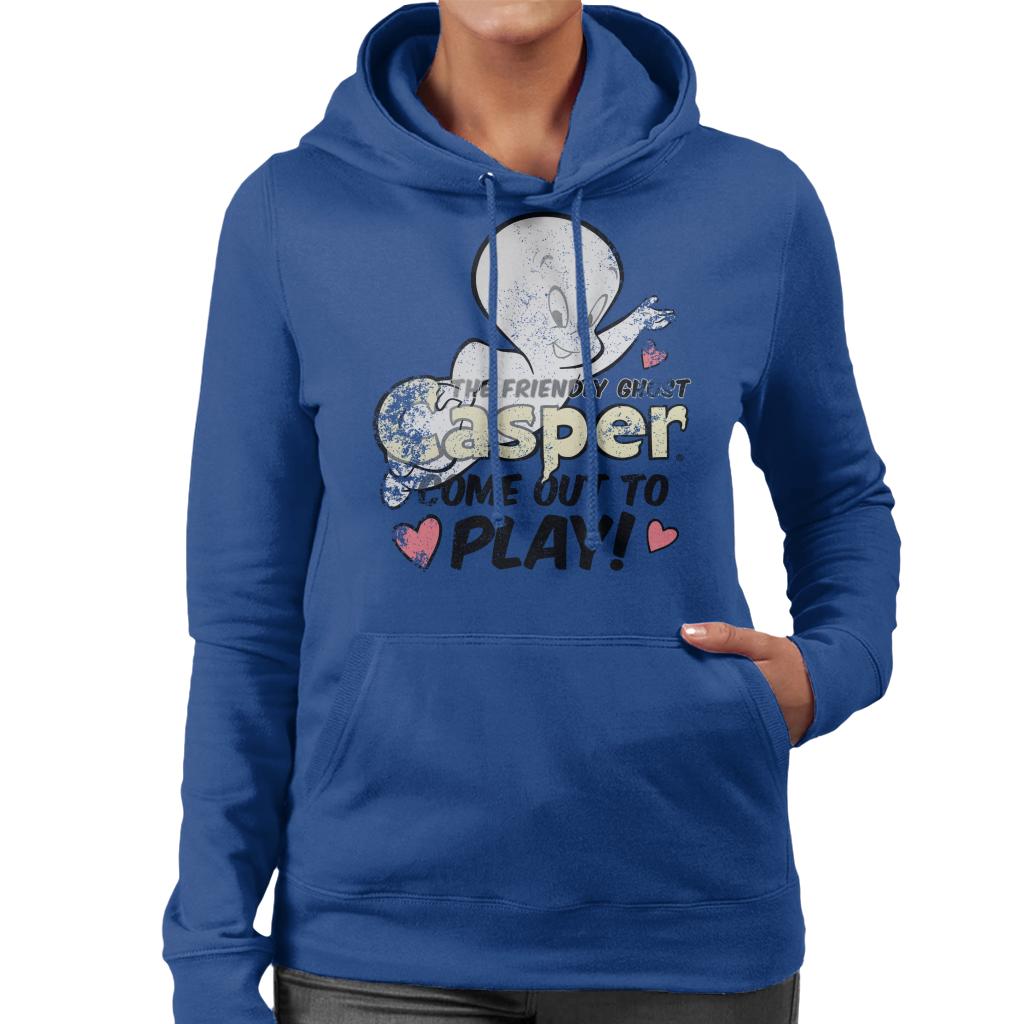 Casper The Friendly Ghost Come Out And Play Women's Hooded Sweatshirt-ALL + EVERY