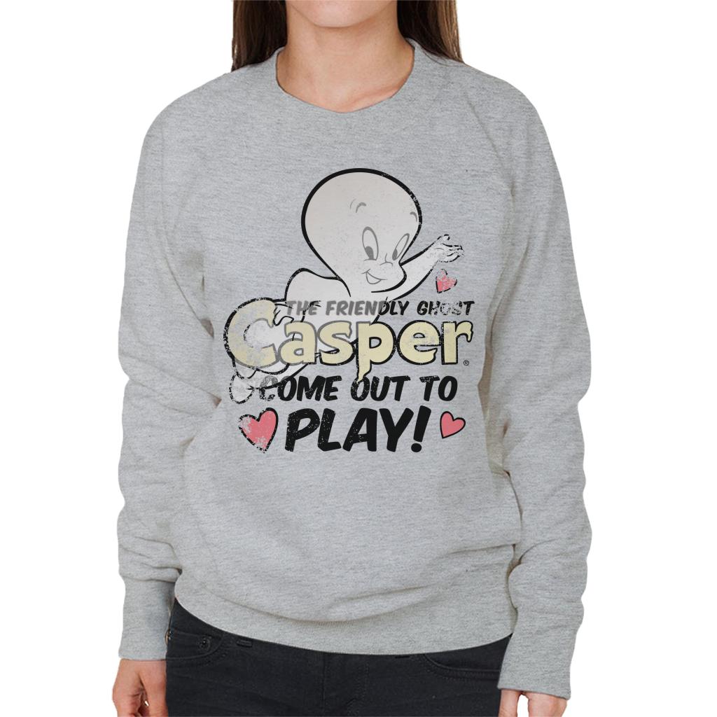 Casper The Friendly Ghost Come Out And Play Women's Sweatshirt-ALL + EVERY