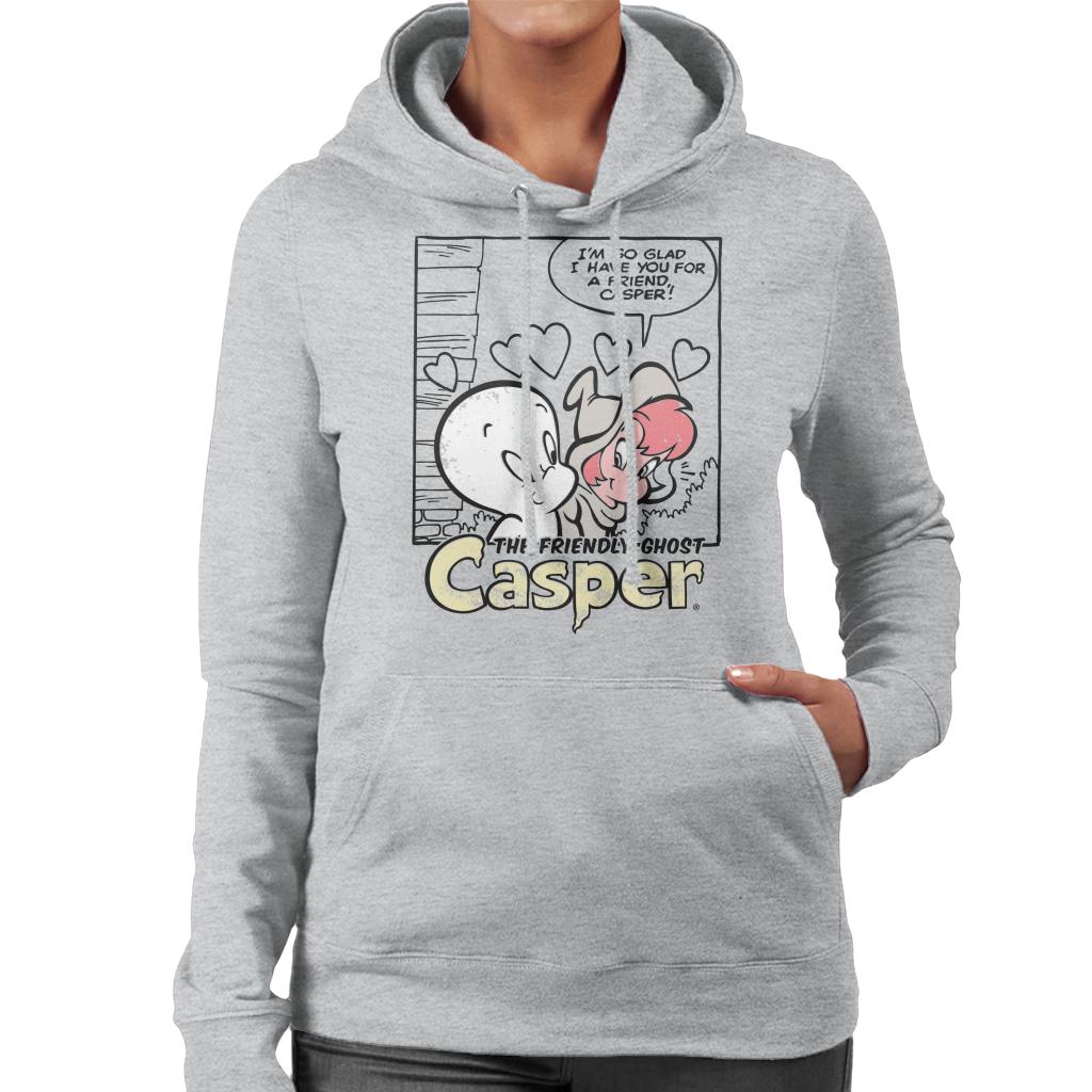 Casper The Friendly Ghost And Wendy Friends Women's Hooded Sweatshirt-ALL + EVERY