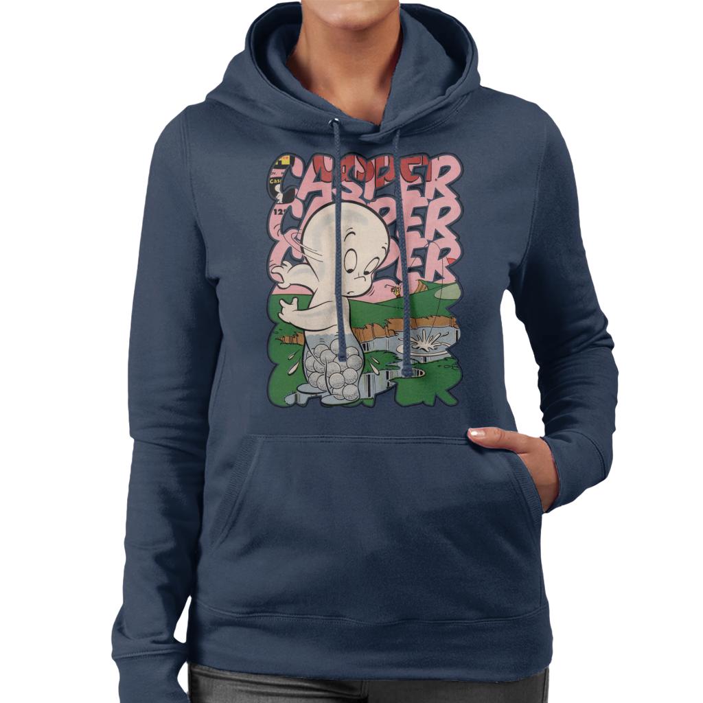 Casper The Friendly Ghost Golf Water Women's Hooded Sweatshirt-ALL + EVERY