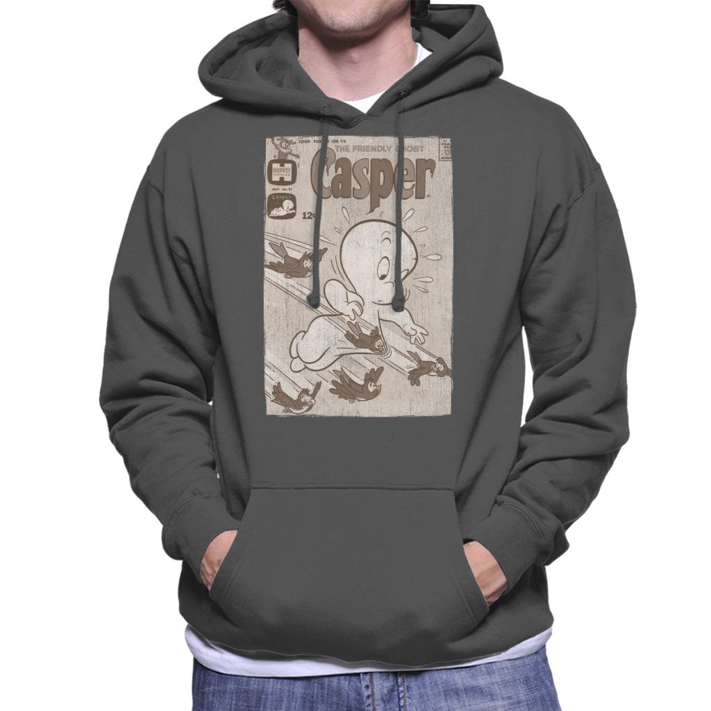 Casper The Friendly Ghost Birds Flying Men's Hooded Sweatshirt-ALL + EVERY