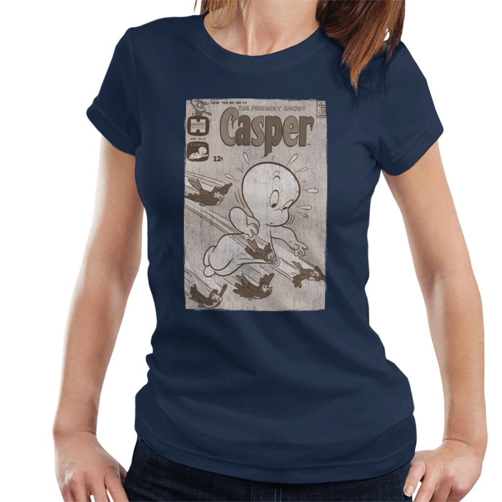 Casper The Friendly Ghost Birds Flying Women's T-Shirt-ALL + EVERY