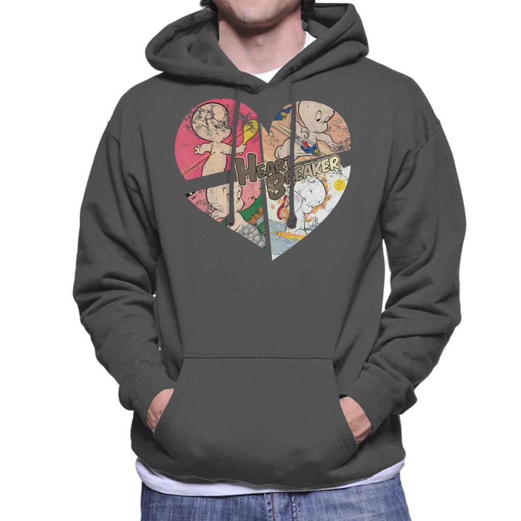 Casper The Friendly Ghost Heart Breaker Men's Hooded Sweatshirt-ALL + EVERY