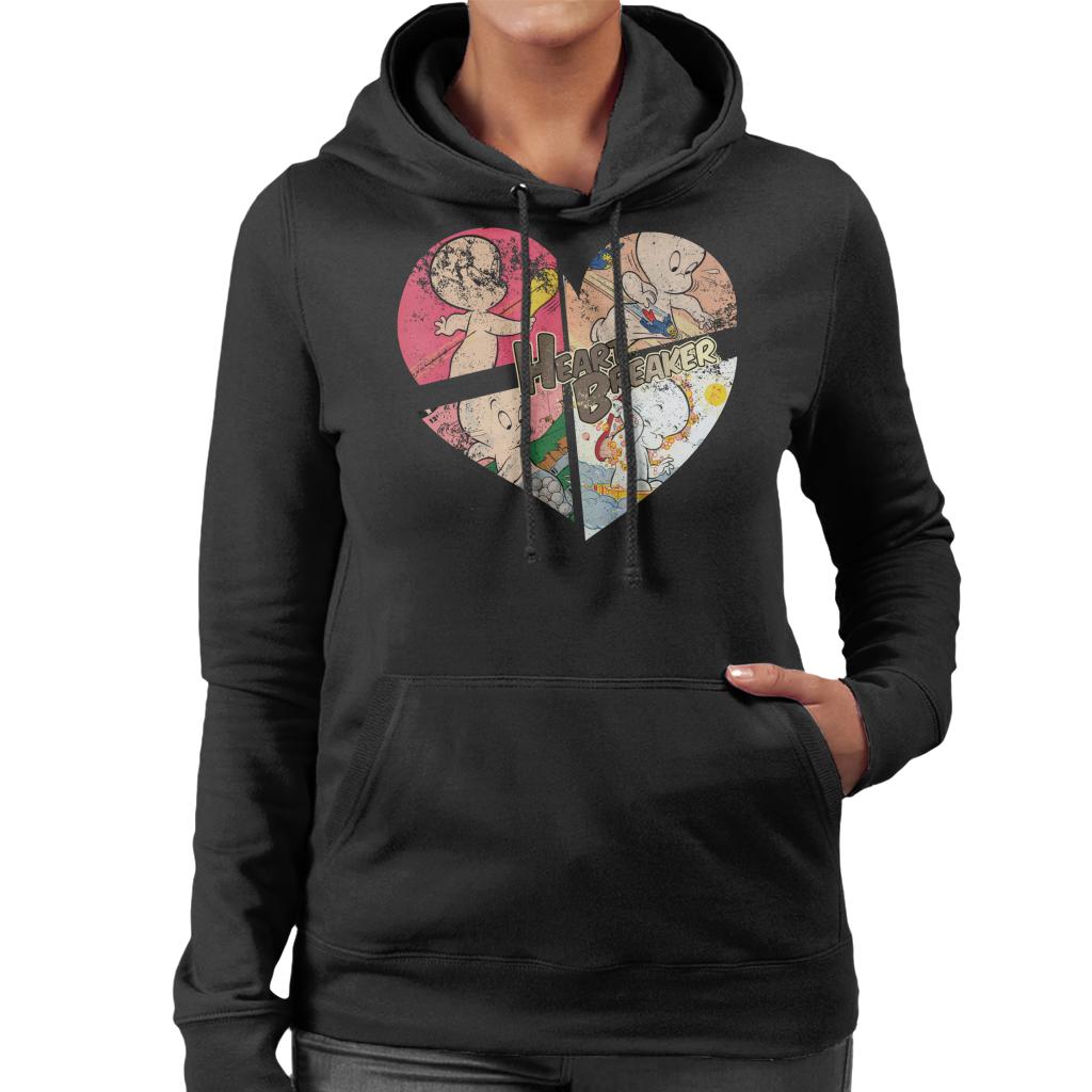 Casper The Friendly Ghost Heart Breaker Women's Hooded Sweatshirt-ALL + EVERY