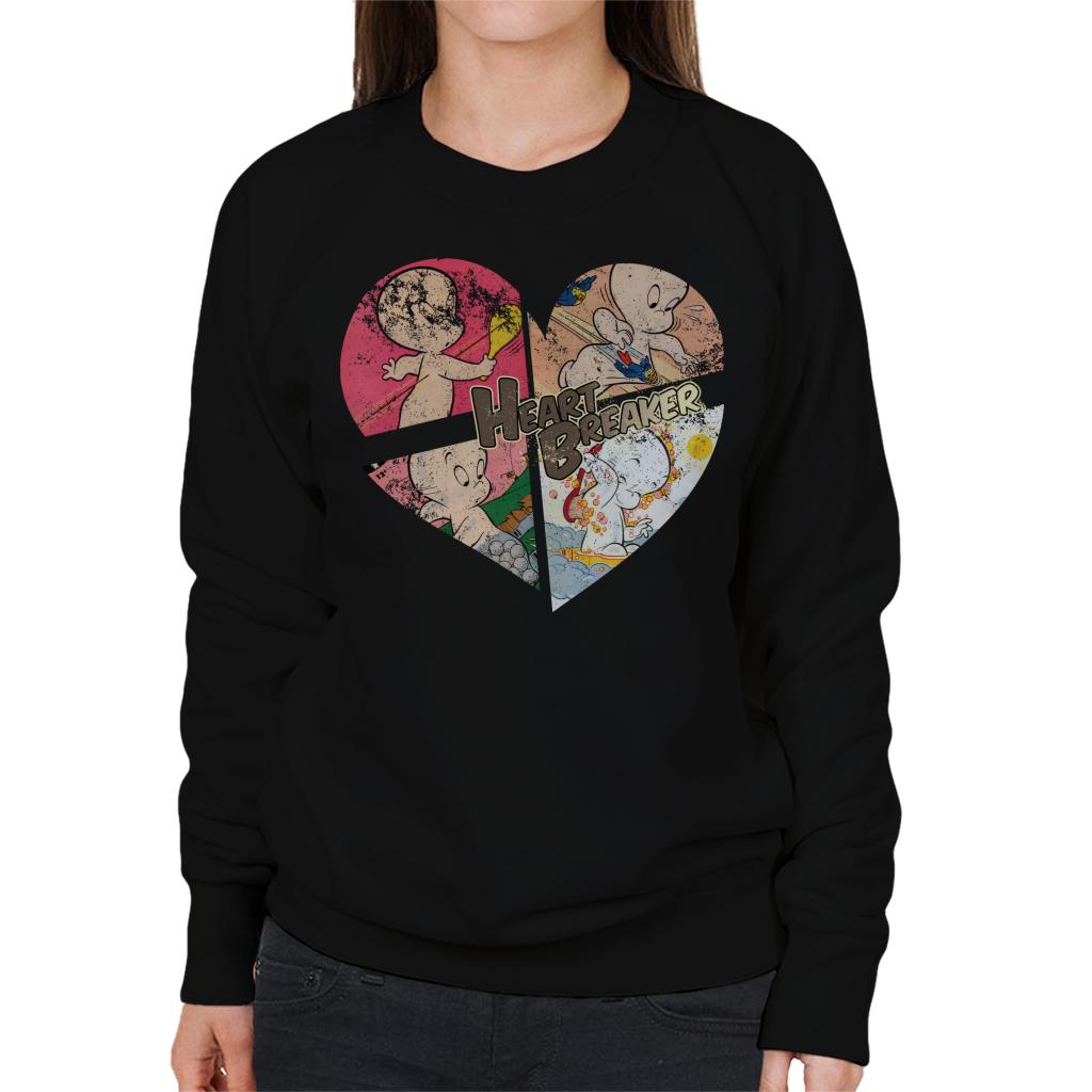 Casper The Friendly Ghost Heart Breaker Women's Sweatshirt-ALL + EVERY