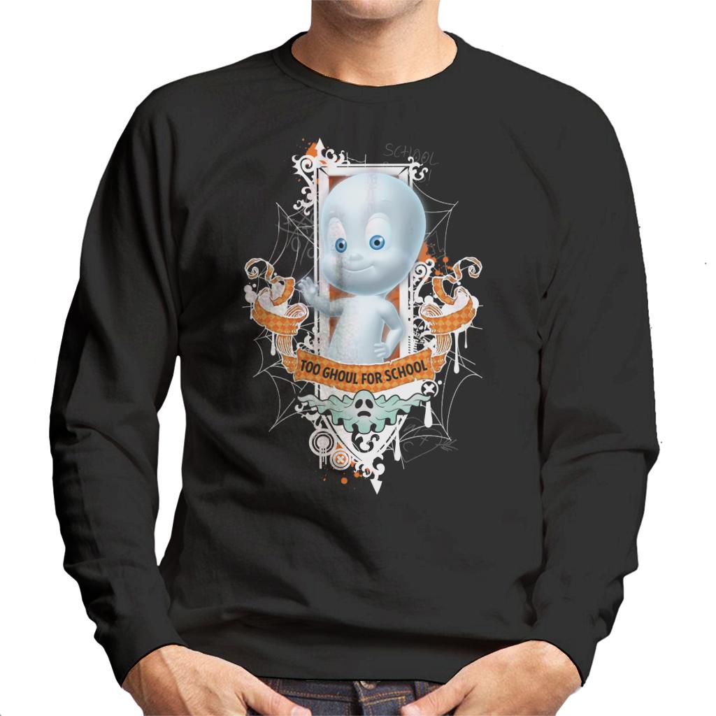 Casper The Friendly Ghost Too Ghoul For School Men's Sweatshirt-ALL + EVERY