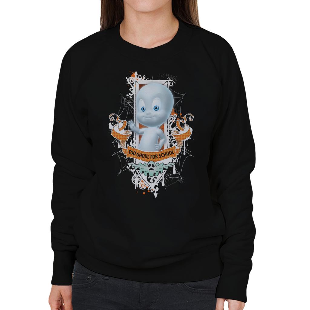 Casper The Friendly Ghost Too Ghoul For School Women's Sweatshirt-ALL + EVERY