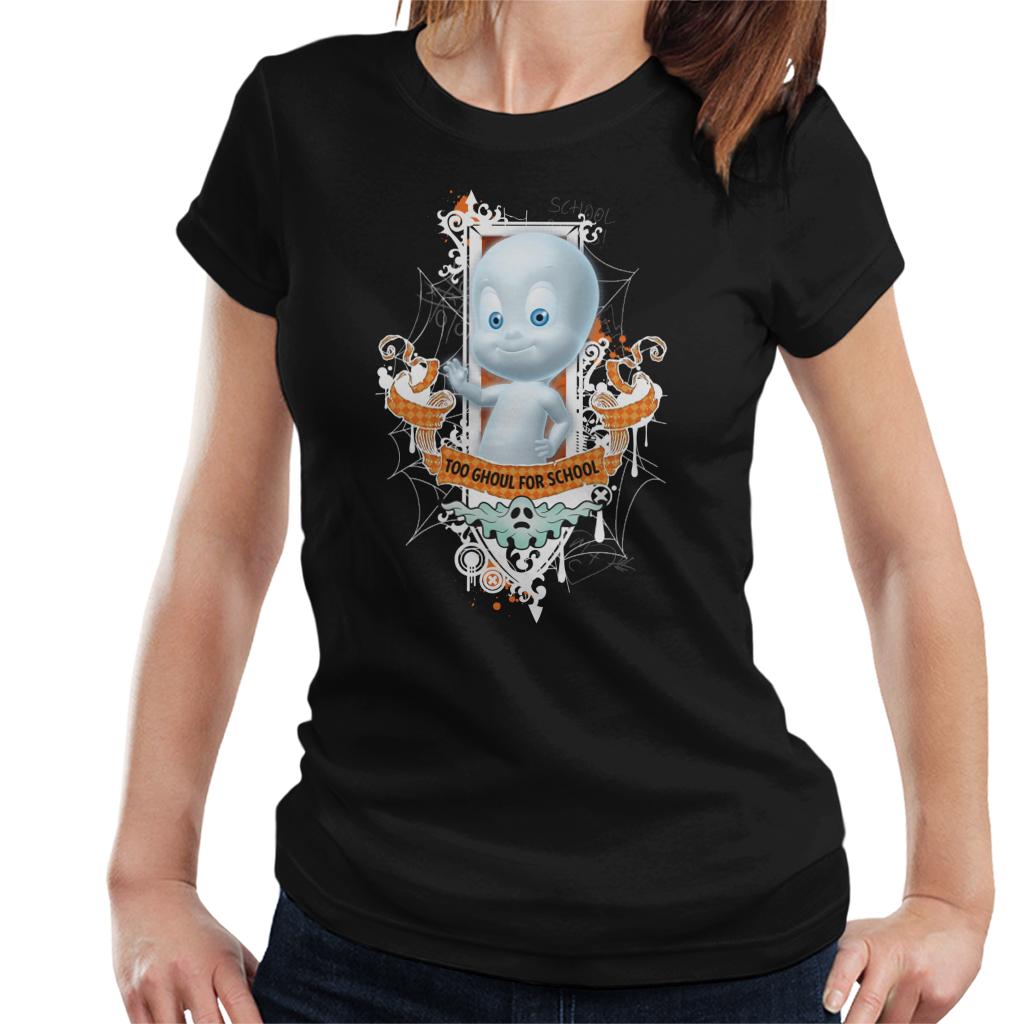 Casper The Friendly Ghost Too Ghoul For School Women's T-Shirt-ALL + EVERY