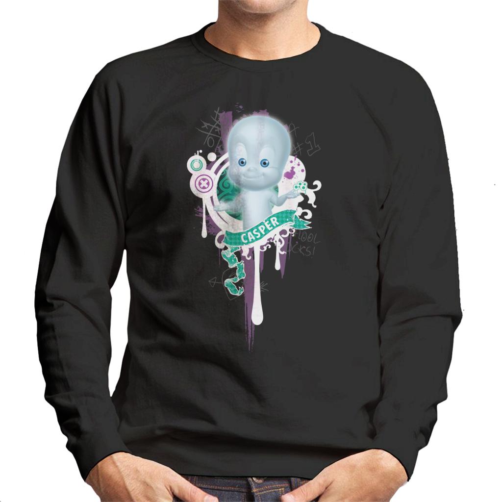 Casper The Friendly Ghost School Emblem Men's Sweatshirt-ALL + EVERY